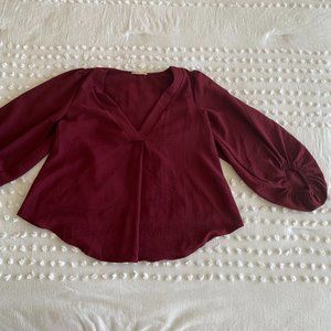 Altar'd State Loose Maroon Blouse